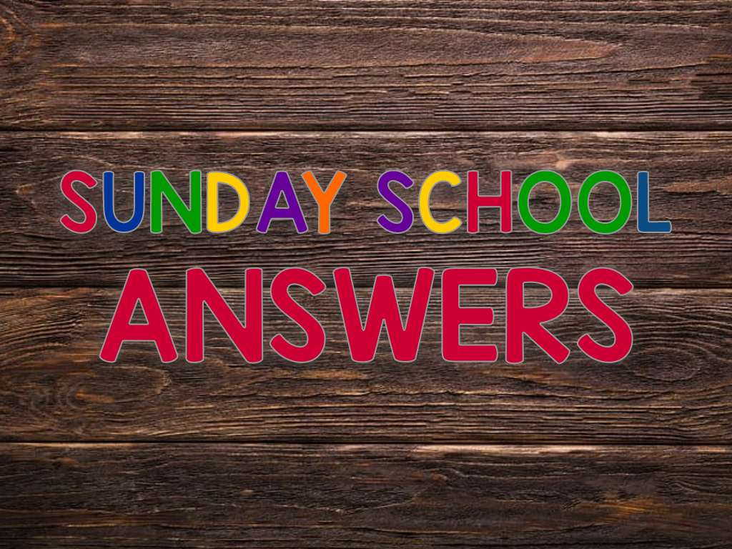 Sunday School Answers – GRACE